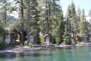 The villas at West Shore Cafe viewed from Lake Tahoe