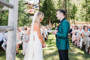 groom saying vows to bride