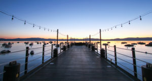 Sunset over the west shore cafe