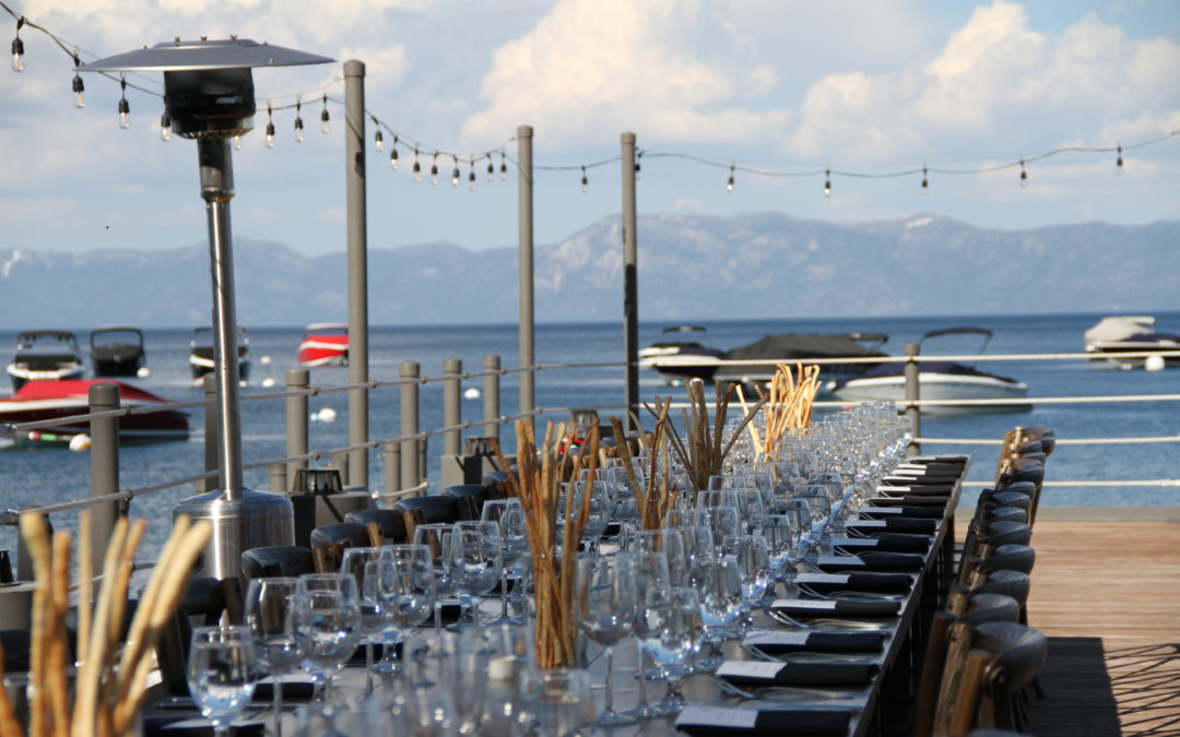 Dinner on Pier Lake Tahoe