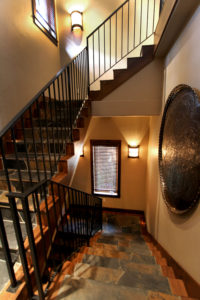Lake front villa stairs