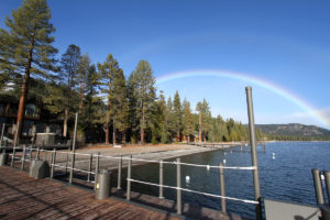 Rainbow over Lake tahoe